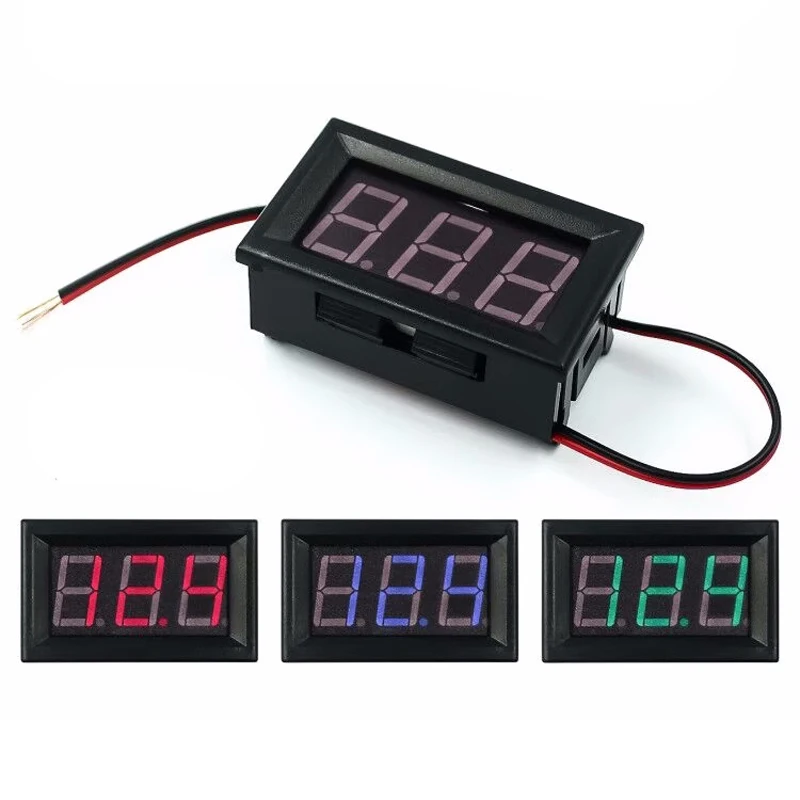 1~100Pcs 2-Wire DC Voltmeter With 0.56-Inch LED Digital Voltmeter For DC4.5V-30.0V Reverse Connection Protection