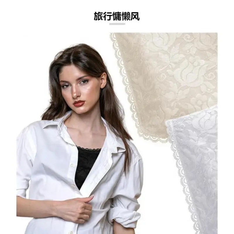 取り外し可能な襟-新しいダブルフェイクカラー-レディースインナーテクスチャ-高級感のあるローズレース-クロスボーダーメーカー-卸売