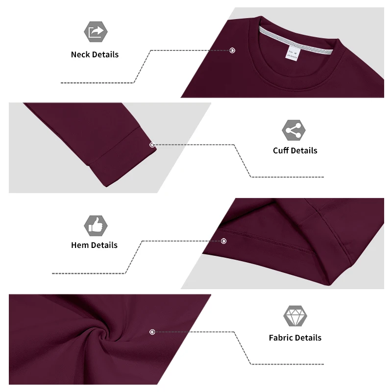 Einteiliger, locker sitzender, klassischer, mit Fleece gefütterter Rundhals-Langarm-Sweatshirt für Herren, warmes, winddichtes, lässiges Winter-Oberteil – Detail 32