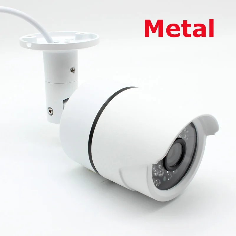 metal cctv camera shell bullet case a prova de intemperies com suporte branco para camera de seguranca 01