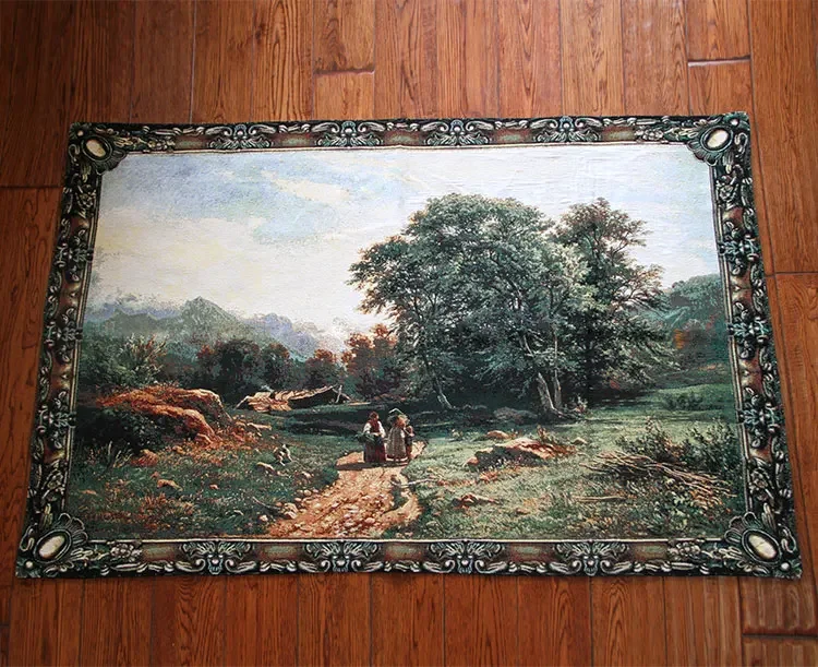 88*140Belgian tapestry living room European-style home decoration fabric wall decoration textile rural painting model room mural