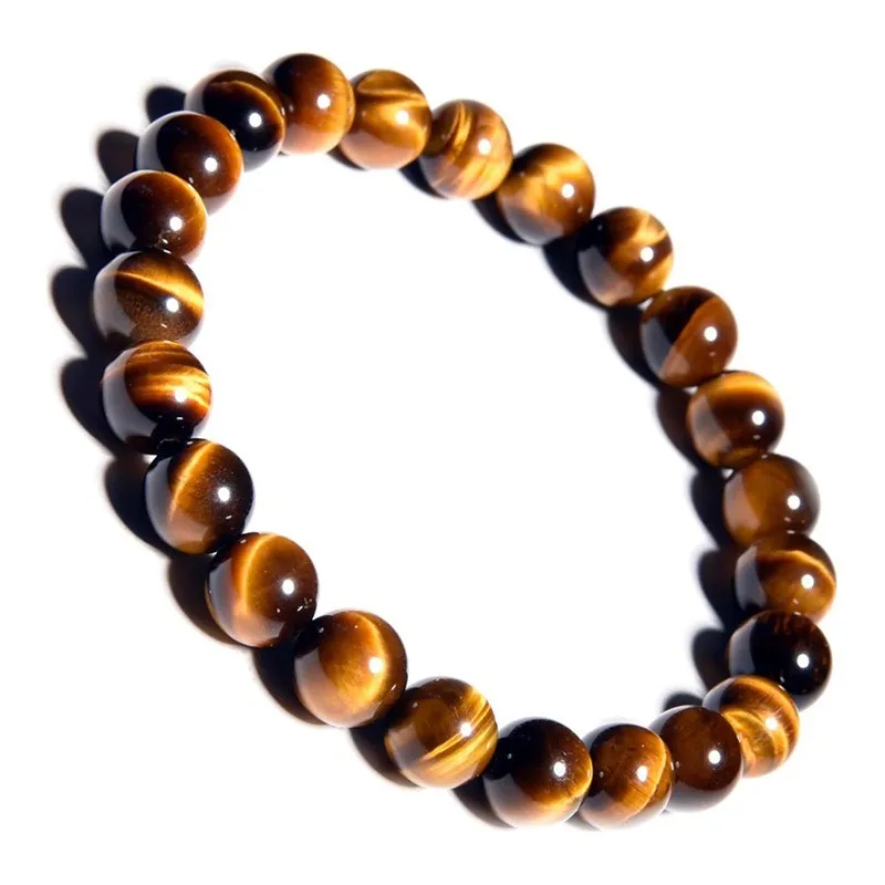 Natural Stone Tiger Eye Opal Green Peacock Bead Bracelet Fashion Bead Pendant Yoga Healing Energy Bracelet Female Male Jewelry