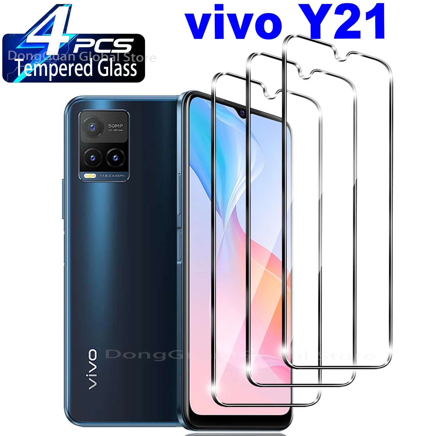 

For VIVO Y21 Tempered Glass