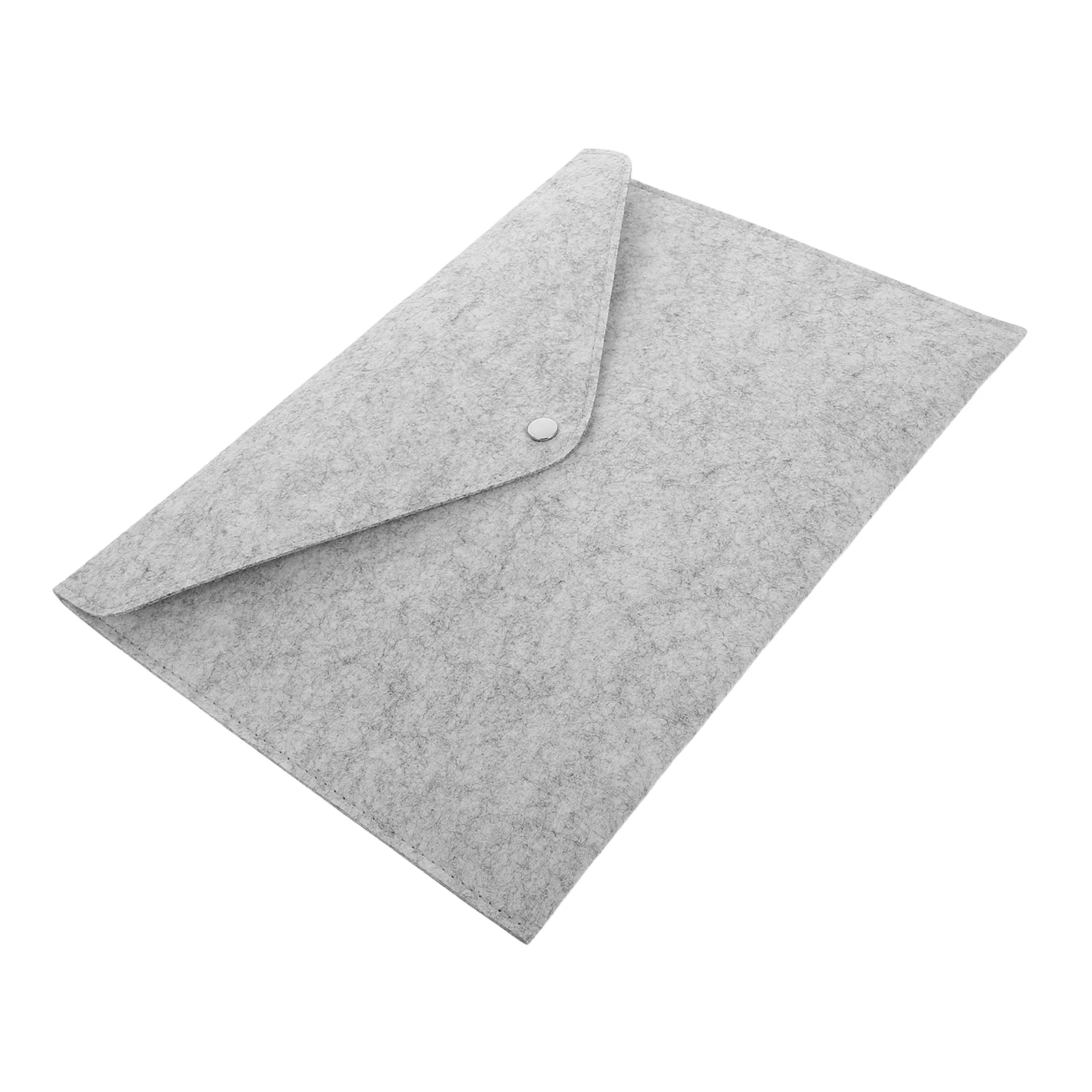 

A4 Felt File Folder Document Bag 34x25x0 5cm Dark Light Grey Snap Closure Large Capacity Paper Organizer Envelope Briefcase