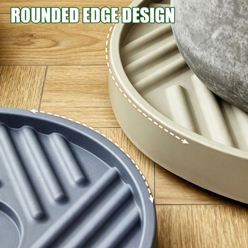 Rolling Pot Support with Recessed and Resin Tray for Home Gardening A2BB