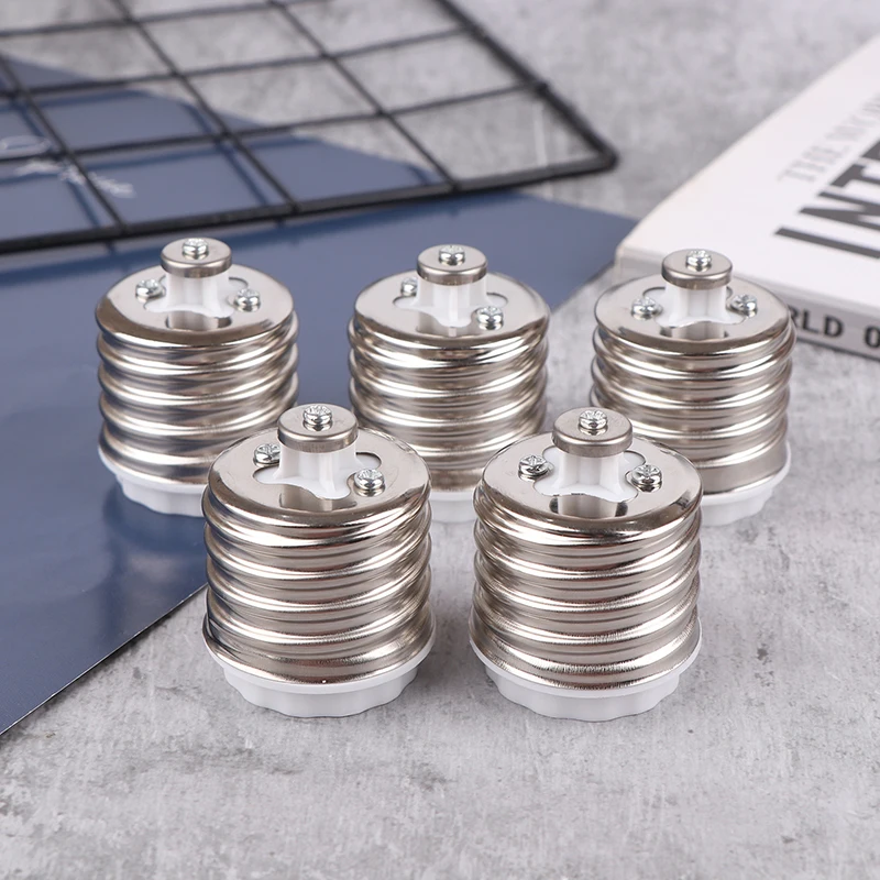 5Pcs Bulb Converter E40 To E27 LED Light Bulb Holder Converter Lamp Socket Bulb Base For Indoor Lighting Bulb Adapter