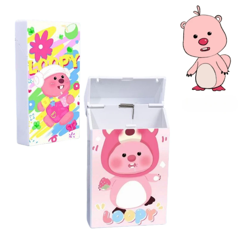 loopy anime character cartoon plastic cigarette box kawaii moisture-proof and pressure-proof cigarette concealer wholesale