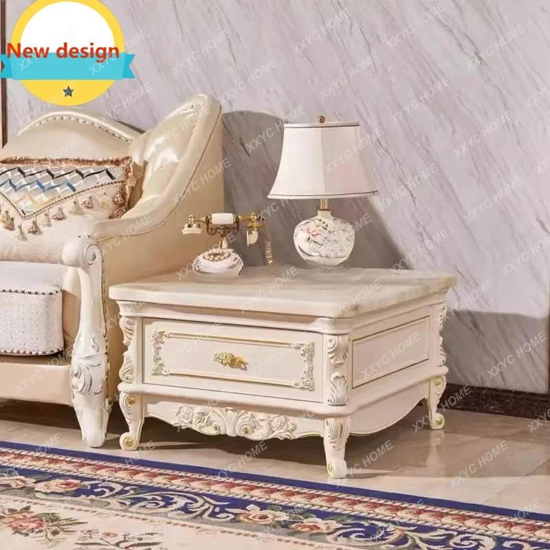 

L marble living room solid wood phone a few sofa sides a few combinations white carved square