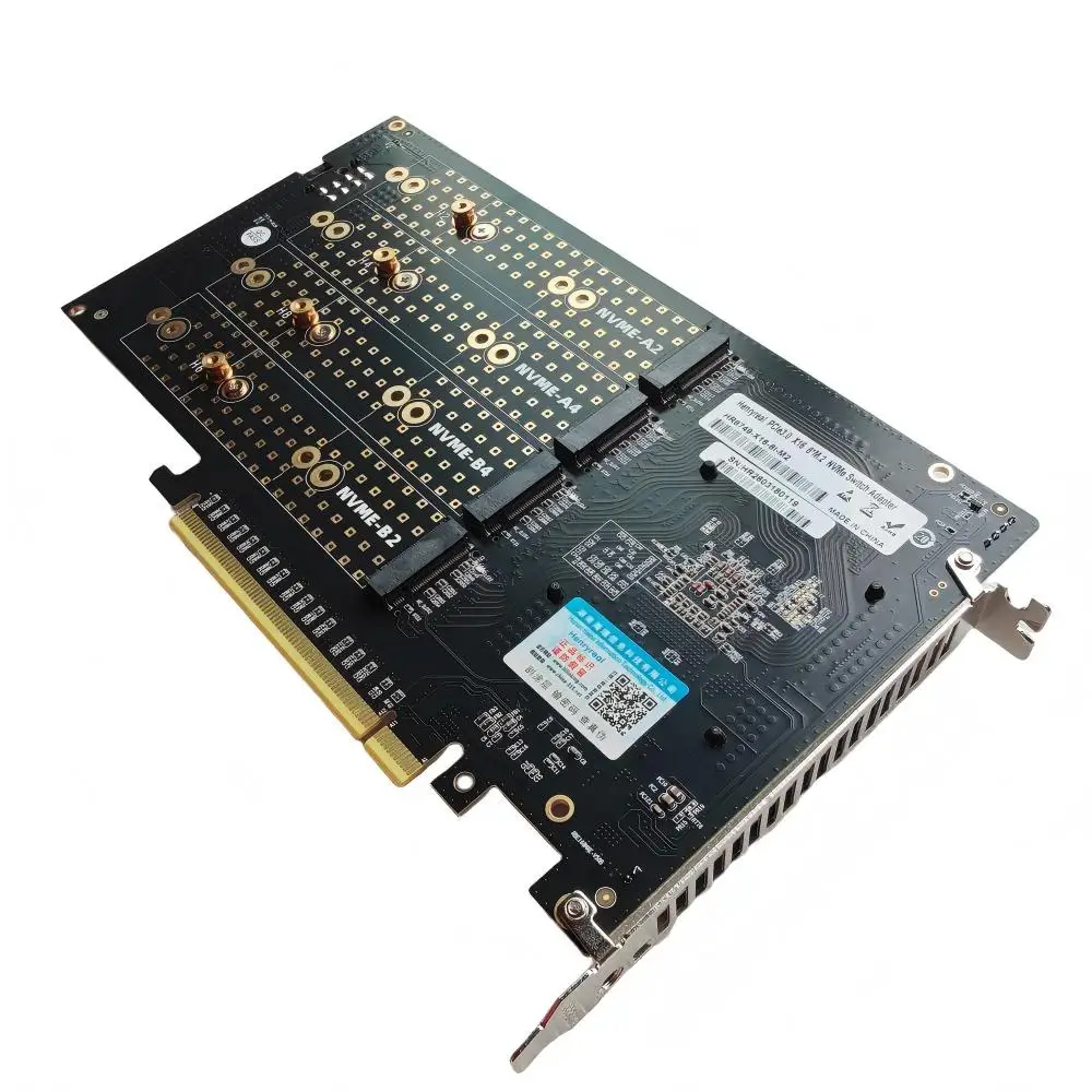 8-Port M.2 NVMe SSD Adapter, Supports 22110 M.2 Drives, No Driver Required