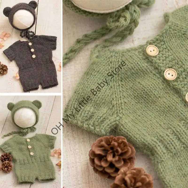 

M76C Neworn Photography Outfit Clothing Baby Bear Costum