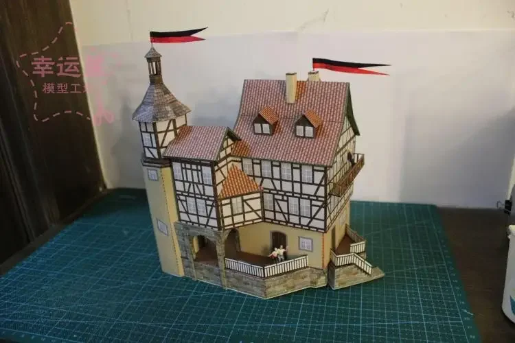 1/87 Medieval Architecture Cathedral Castle Building Original Paper Model DIY Handmade Toys