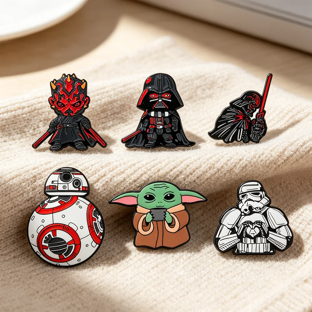 Movie Enamel Pins Set Retro Brooches Badges for Backpacks Jackets Hats Cool Collection Gift for Fans Cosplay Accessorie