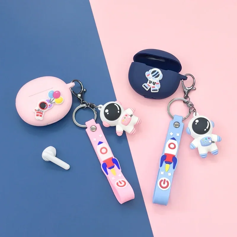Dla OPPO Enco X / X2 pokrowiec silikonowa kreskówka astronauta/słodkie słuchawki etui na OPPO Enco X pokrowiec