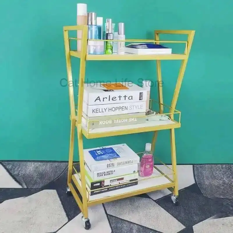 

Professional Furniture Nails Trolley Nail Salon Makeup Hair Beauty Esthetician Cart Loading Equipments Station Barber Bar Salons
