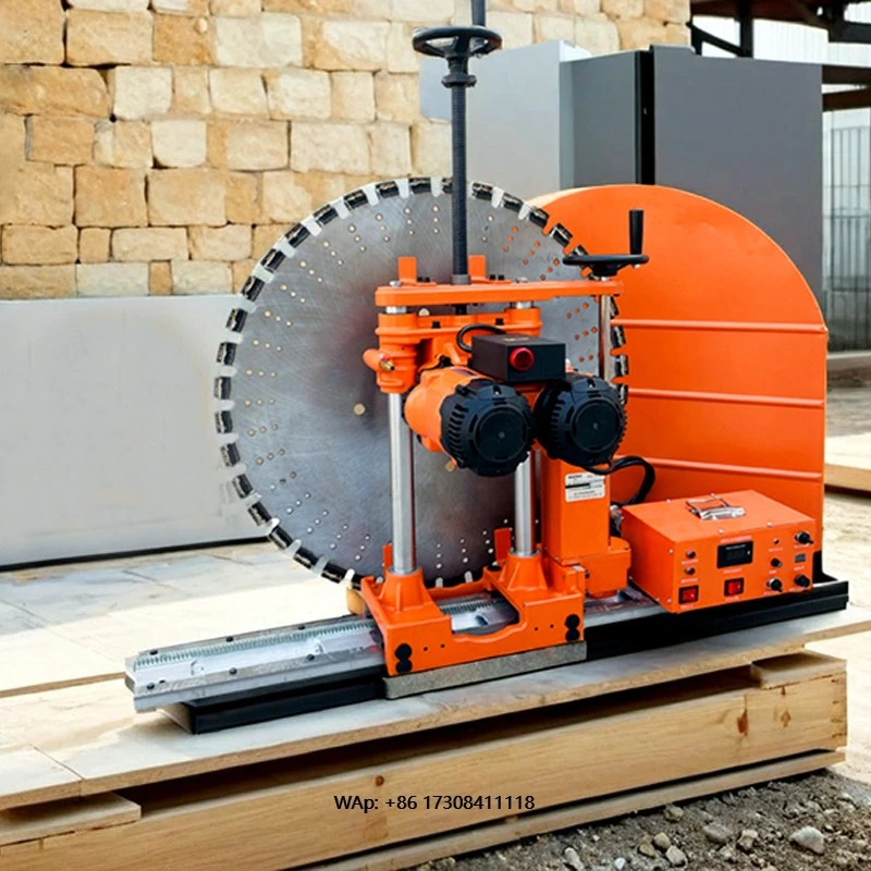 Tagliatrice semiautomatica per pareti in cemento con scanalatura per scanalature per binari a prestazioni ottimane a doppio motore