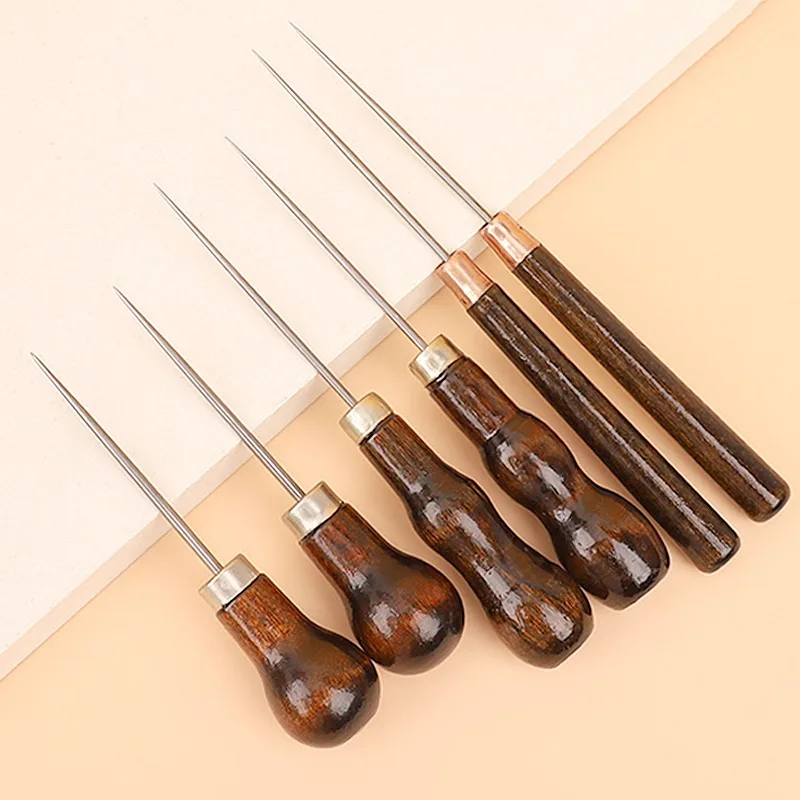 3PCS Stainless Steel Handle Awl Tools Multi‑Shape Beading Work Accessories Jewelry Making DIY Garment Trims DIY Supplies