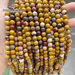 Natural Red Yellow Mookaite Stone Beads Round Loose Spacer Beads For Jewelry Making DIY Bracelet Accessories 4 6 8 10 12mm