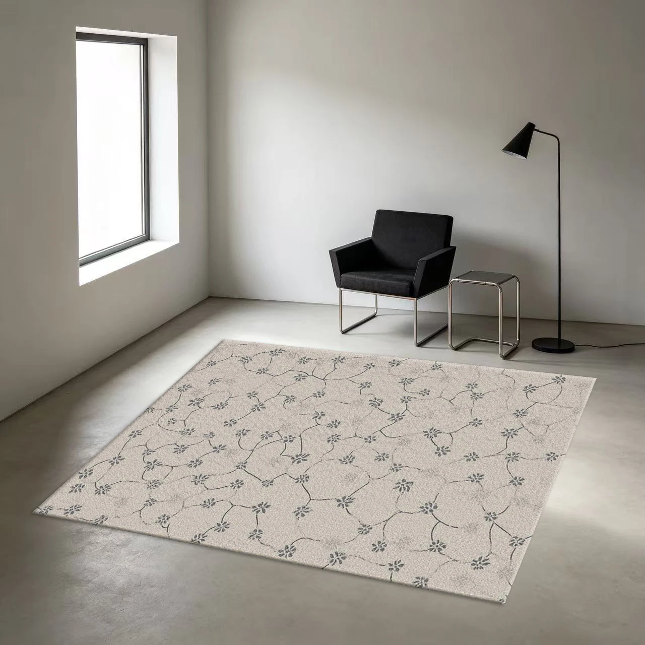 Simple and Exquisite Floral Line Art Carpet Floor Decoration for Home Living Room and Bedroom Decor Floor Carpet