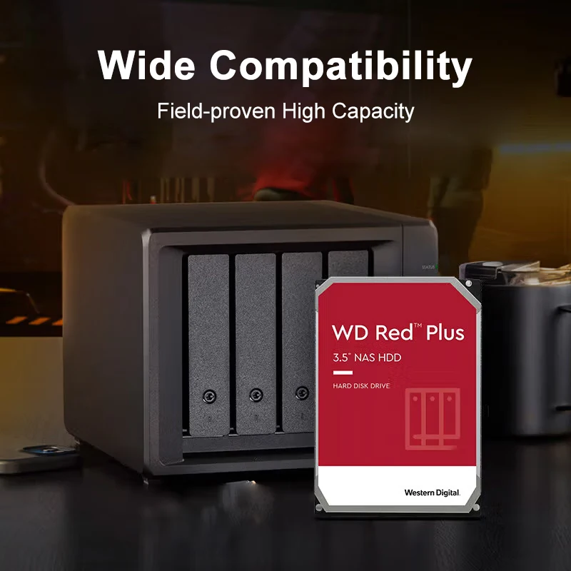 Unidad de disco duro NAS rojo Original WD Digital occidental 3,5 "4TB 8TB disco duro interno 5400RPM SATA 6 Gb/s 64MB caché para escritorio
