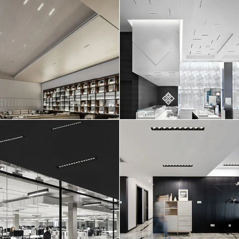 Dimmable LED Ceiling Lights 2W4W6W10W20W30W Recessed Strip bulb Shoot light COB Grille lamp Indoor Lighting LED Canister light