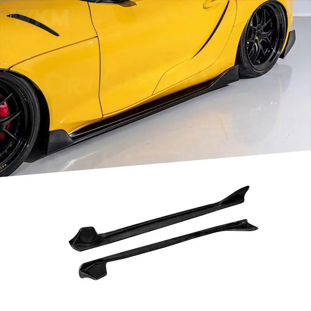 

Carbon Fiber Material Side Skirts Car Bumper Kits for Toyota Supra 2019 - 2020 FRP Side Skirt Rocker Panels Body Kit Extension