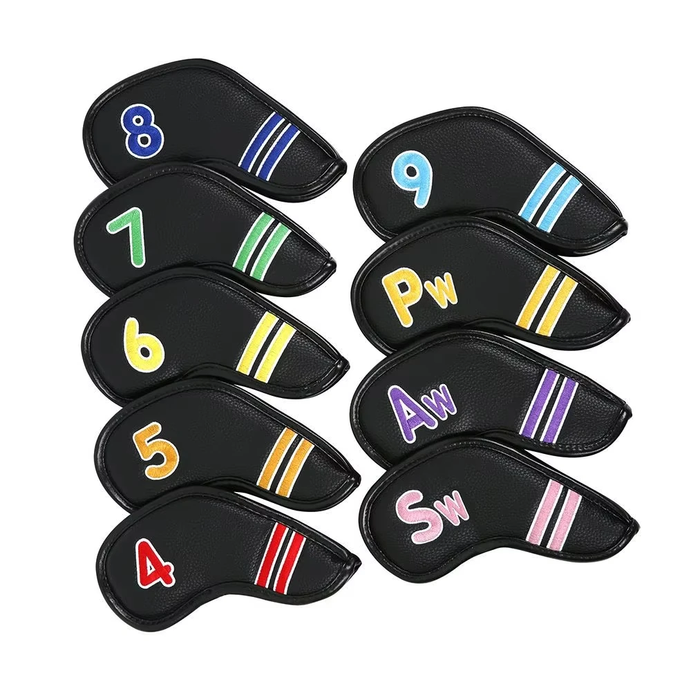 Golf Club Covers Set Neoprene Protector for Irons Value 9Pack, Headcover Number Universal Head Cover Fit Main Irons Clubs