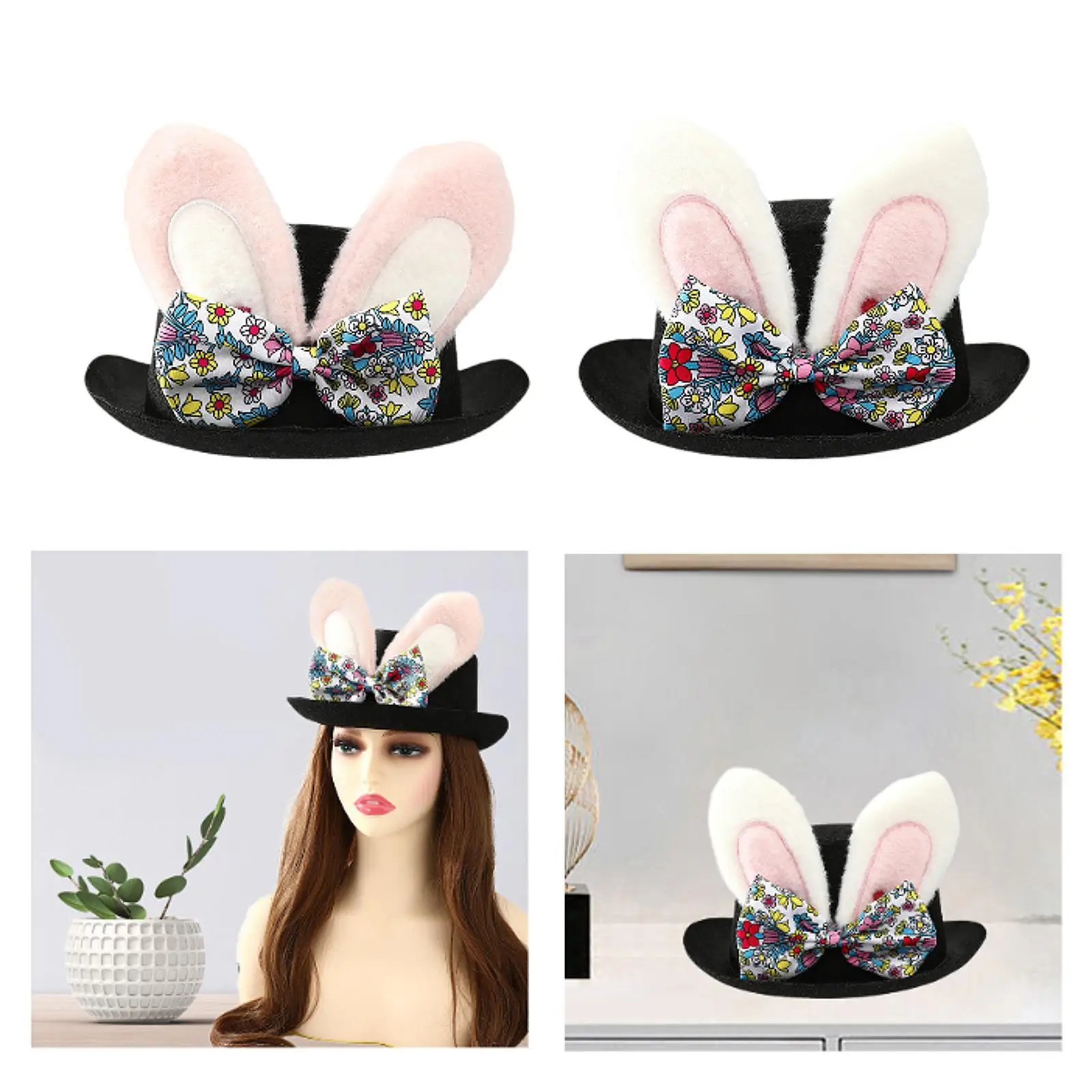 

Пасхальная шляпа, головной убор для взрослых, черный цилиндр для Хэллоуина, карнавала, ролевых игр, вечеринки