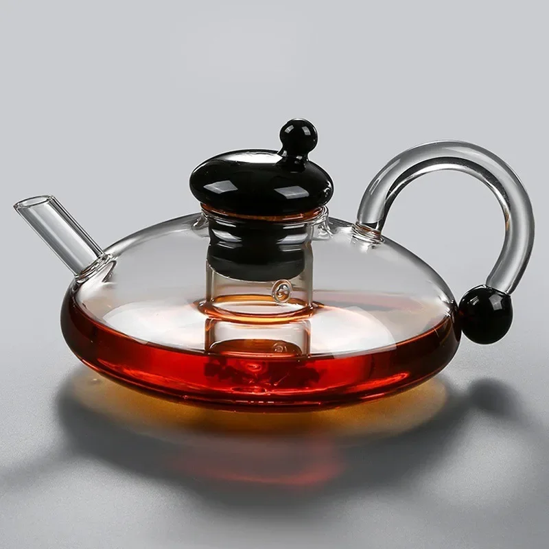 Glass Rat Tail Pot Household High Borosilicate High Temperature Resistant Glass Tea Brewer Surrounding The Stove Teapot