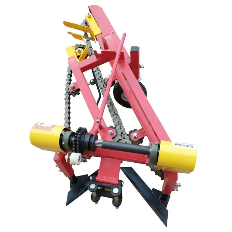

Chain type peanut harvester Trolleys drive the peanut harvester