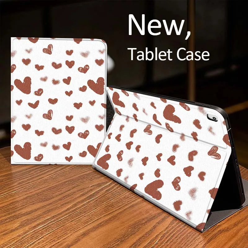 

Cartoon Heart Pattern Design Case For iPad Pro mini Air 1 2 4 3 5 6 7 8gen 9gen 11 M2 M3 M4 6th 7th 10th 11th Gen 2025 Tablet