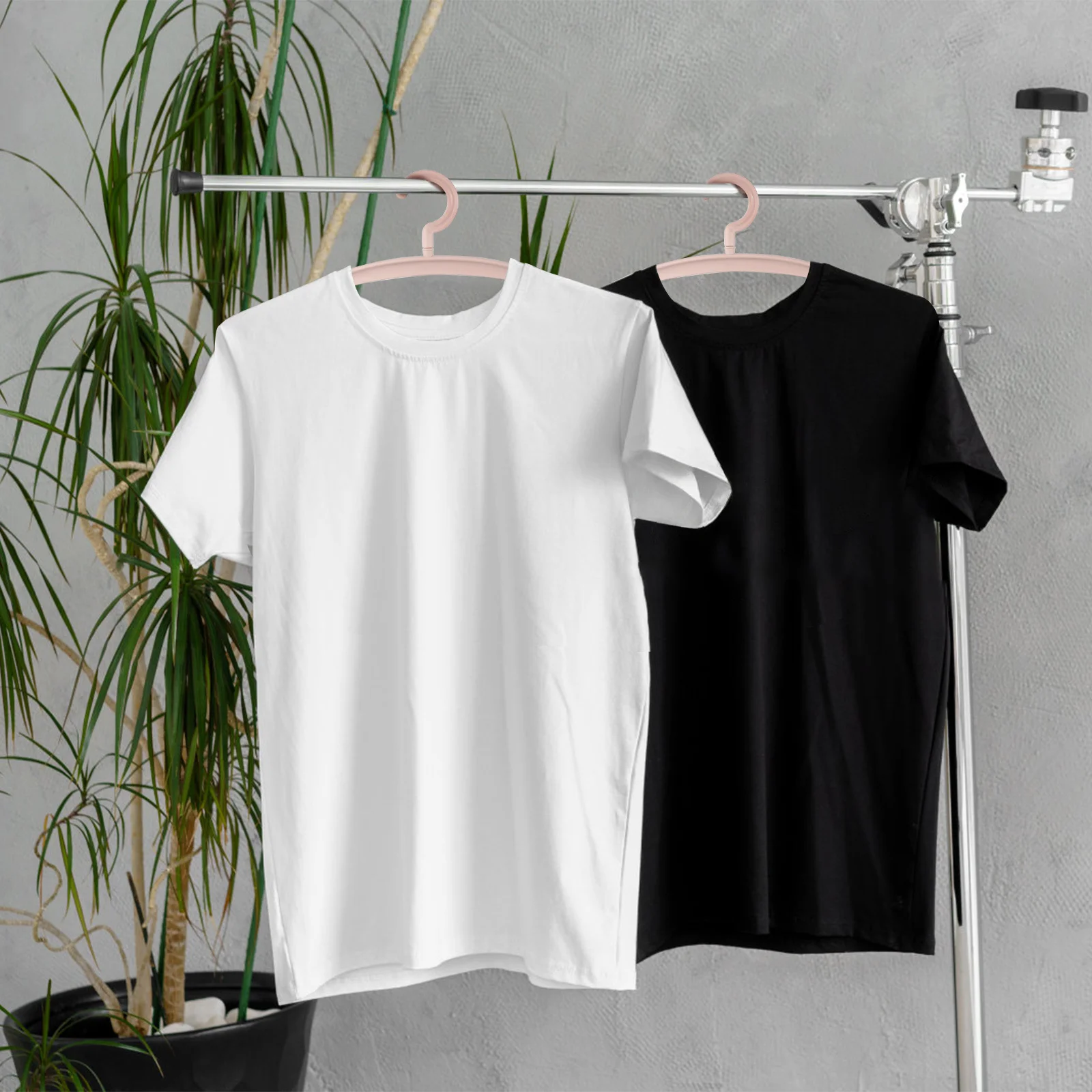 

10Pcs Nonslip Clothes Hangers Wide Shoulder Bump Prevention Stackable Closet Organizer Heavy Duty Garment Storage