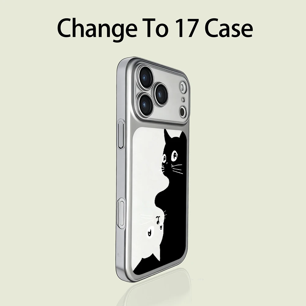 Niedliche Kätzchen-PC-Schutzhülle für iPhone 13 14 Pro Max Hüllen iPhone 17 11 12 13 ProMax 16 14 15 Plus 17 Air Kawaii Katzen-Funda – Detail 7