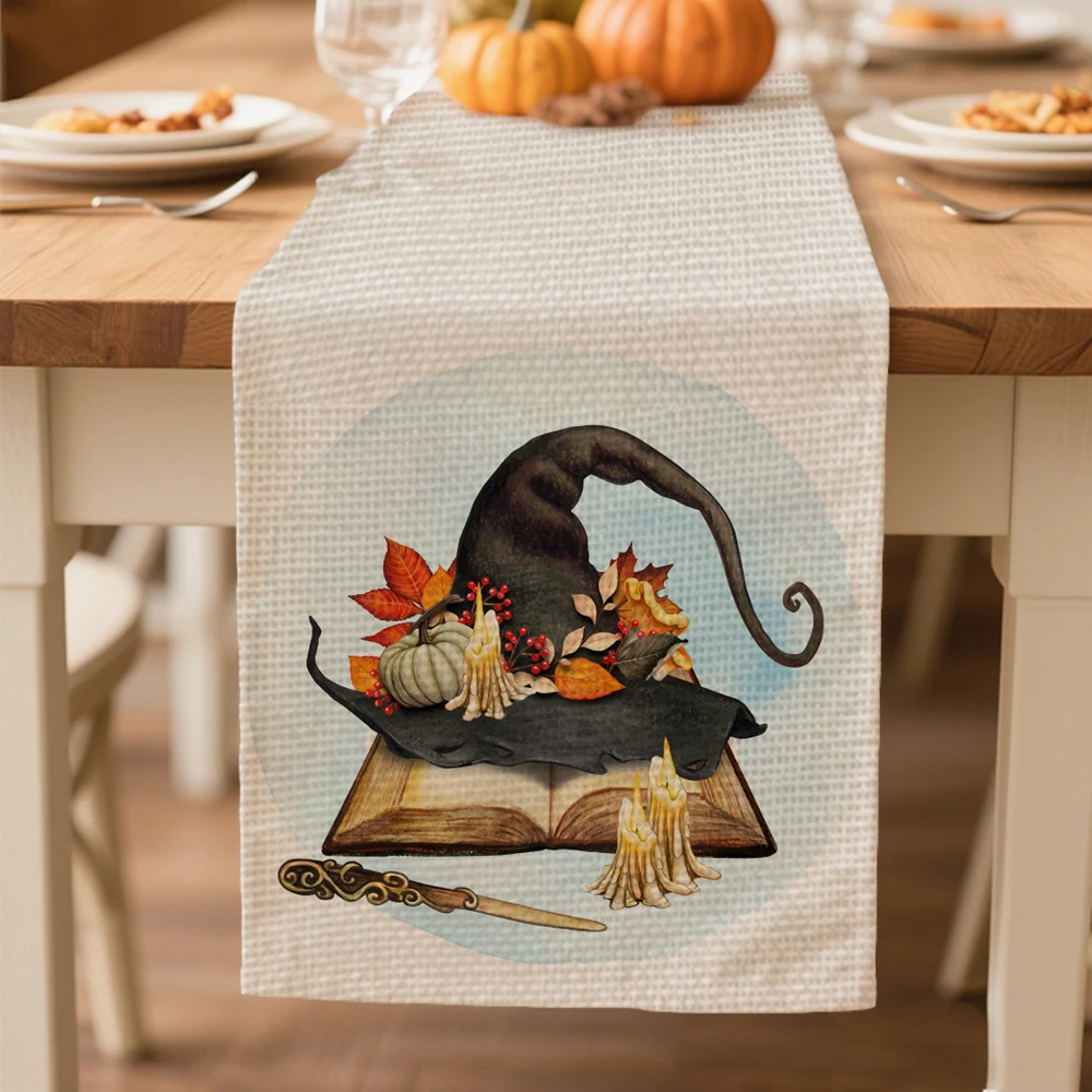 

Halloween table runners autumn Table decoration and accessories for Harvest Festival Thanksgiving Day tablecloth
