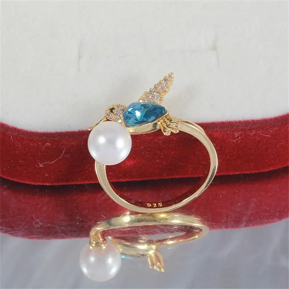 

Регулируемые позолоченные жемчужные кольца, фурнитура и аксессуары - для изготовления ювелирных изделий, оптовая продажа, товары для рукоделия 7-8 мм