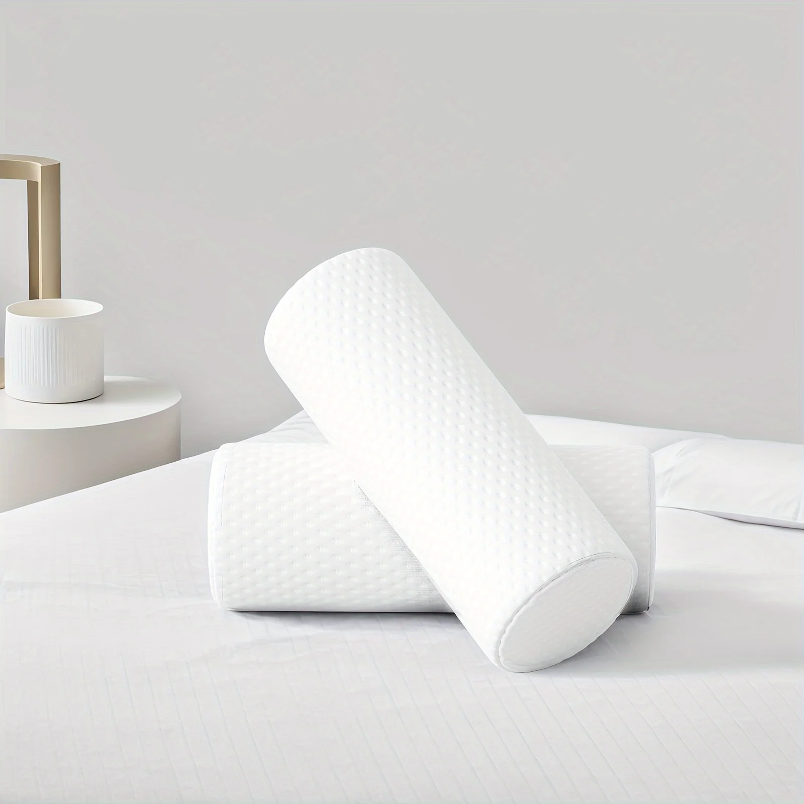 1 pcs  Round Cervical Roll Pillow with Removable Washable Cover Ergonomically Designed To Fit The Head Neck Back and Legs