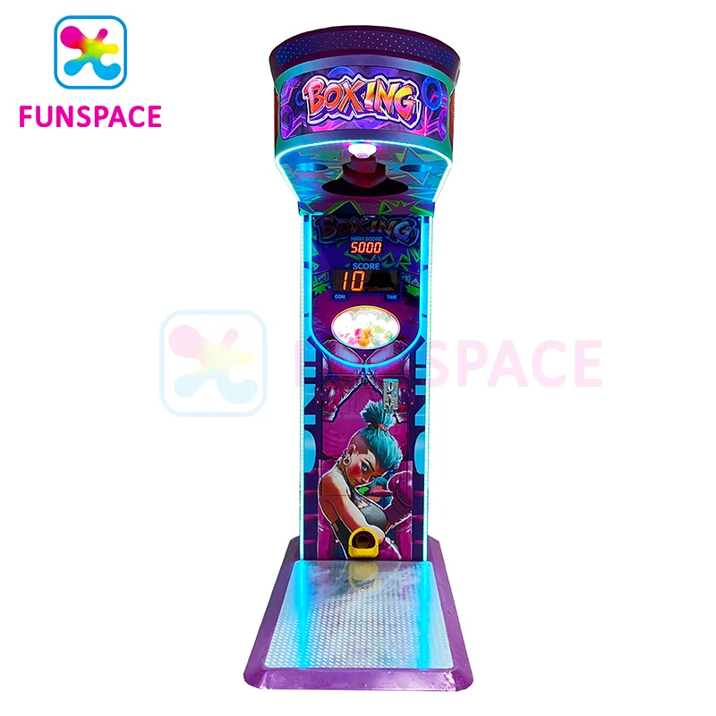 Funspace Kids Boxing Game Machine Coin Operated Scoring Ultimate Punching Arcade Punch Game Boxer Machine for Game Center