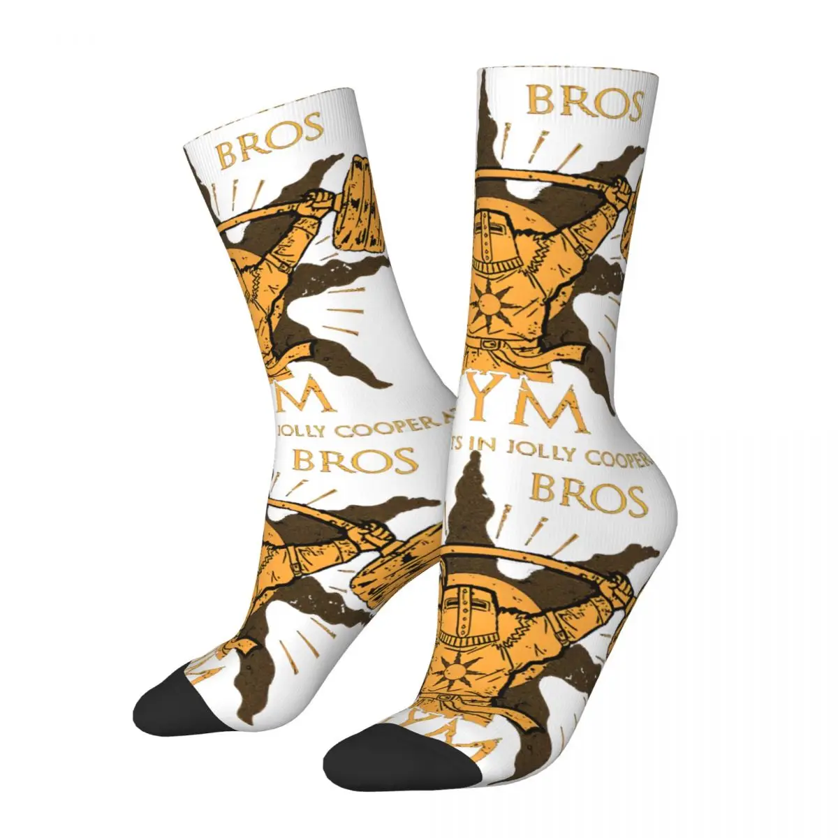 Funny Crazy compression Pen Sun Bros Gym Sock for Men Hip Hop Vintage Dark Souls Happy Quality Pattern Crew Sock Casual Gift