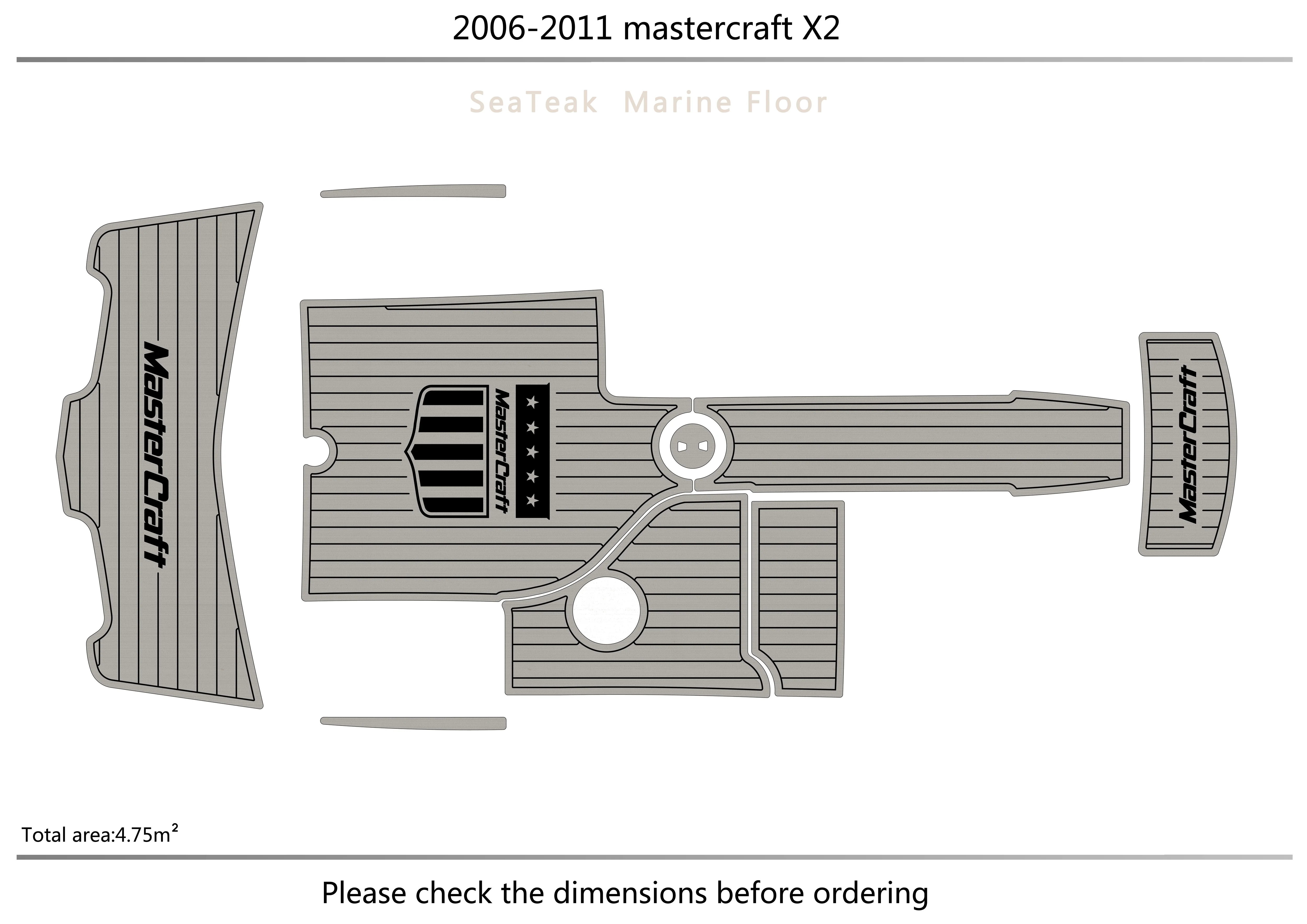 2006 Mastercarft X2 Cockpit bow swim platform 1/4