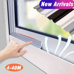40m White Weather Seal Strip for Sliding Door Windows Acoustic Foam tape Noise Reduction Weatherstripping Door Seal Gap Filler