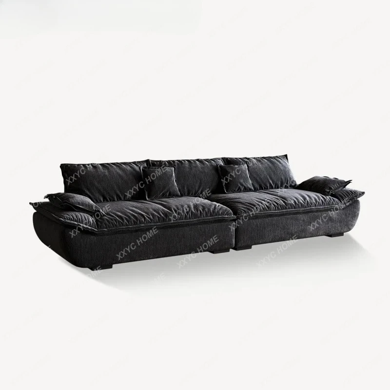 Ultra-wide deep living room  latex down fabric sofa