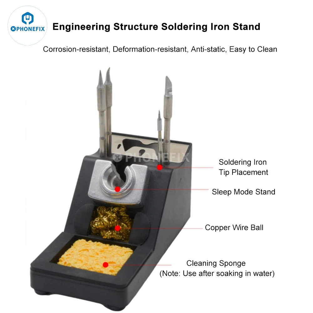 Universal C210 C245 C115 Soldering Iron Stand Solder Handle Bracket Welding Tools Rapid Metal Sleeper Base for JBC Aifen Aixun