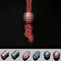 Titanium Alloy EDC Pendant Umbrella Rope Buckle Knife Beads Tail Rope Zipper Flashlight Key Pendant Accessories Outdoor