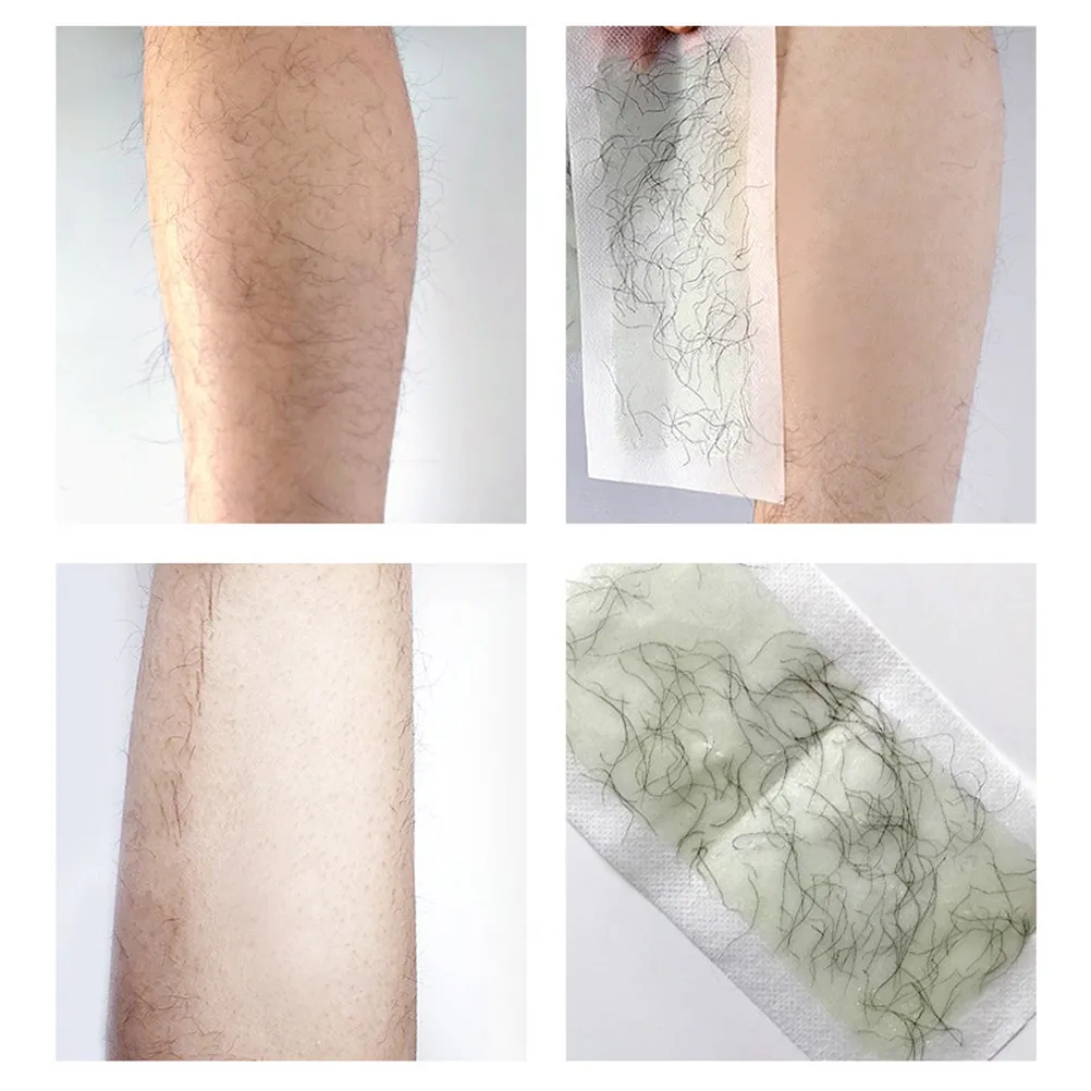 24Pcs Depilation Wax Strips Skin-Friendly Safe Hair Removal Wax Paper for Body Hands Feet Quick Effective Lightweight Portable