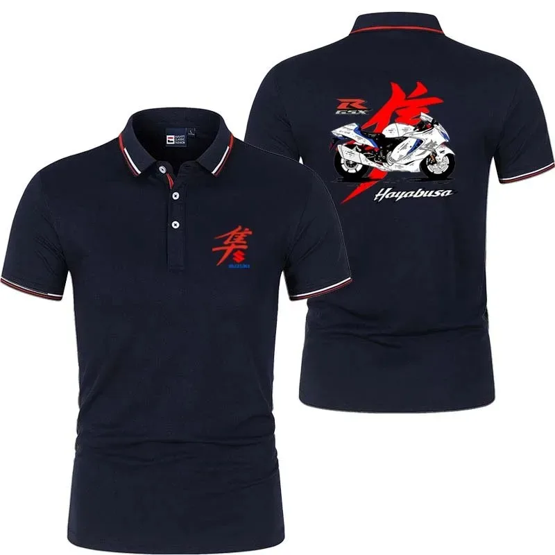 Men's Suzuki Hayabusa Motorcycle Team Logo Polo Shirt Outdoor Extreme Sports Enthusiasts Fashion 2026 New Arrival