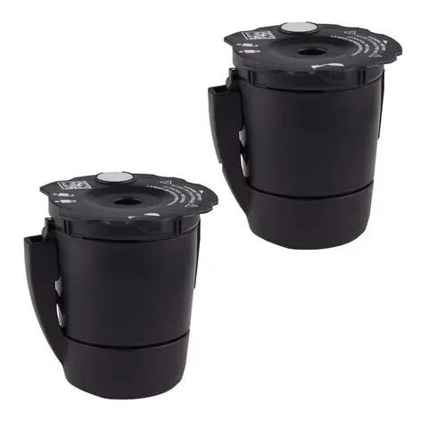 Confezione da 2 filtri per caffè riutilizzabili universali, filtri per caffè macinati ricaricabili, compatibili con le macchine da caffè domestiche Keurig My K-Cup 2.0