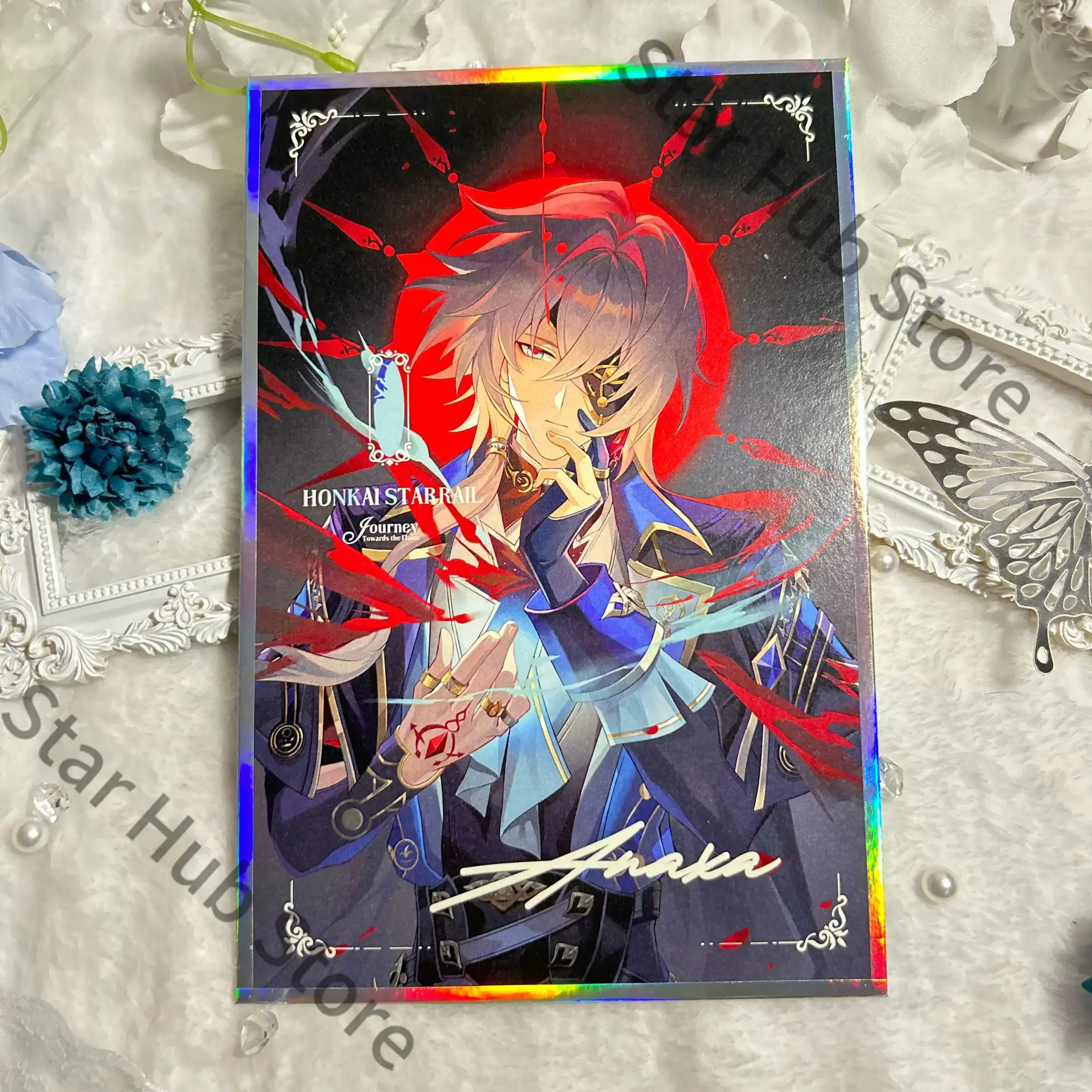Honkai: Star Rail  Phainon Anaxagoras Mydei Postcard Badge Coloured Paper Cosplay Colleagues Game Related Products Gifts Anime
