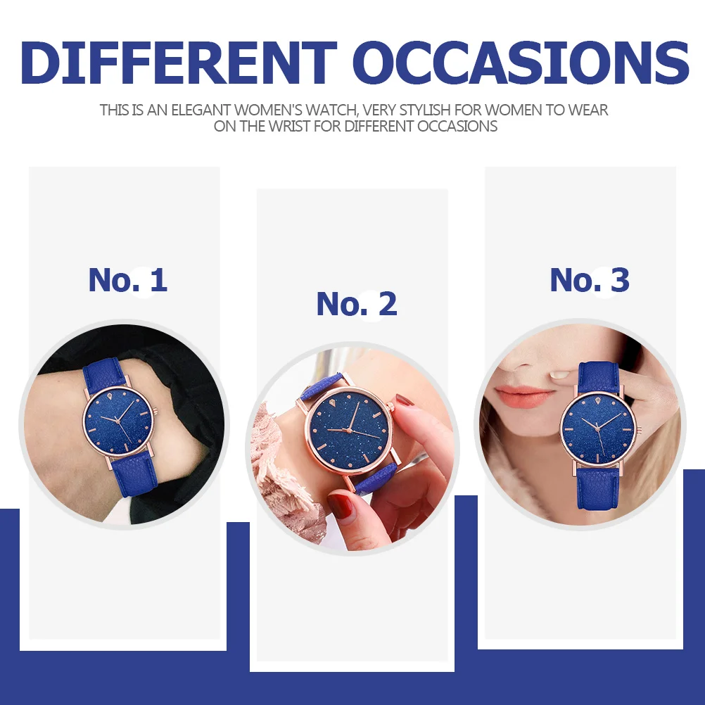 

Imitation Strap Elegant Quartz Wristwatch Adjustable For Daily Versatile Belt Watch Business Wear