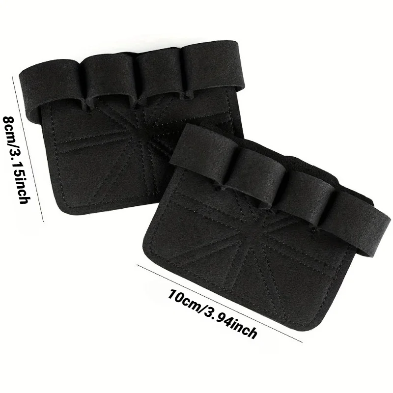 Fitness Four Fingers Gloves Breathable Anti-slip Shock Absorption Dumbbell Leather Weight Lifting Training Pal Men's And Women's image 6