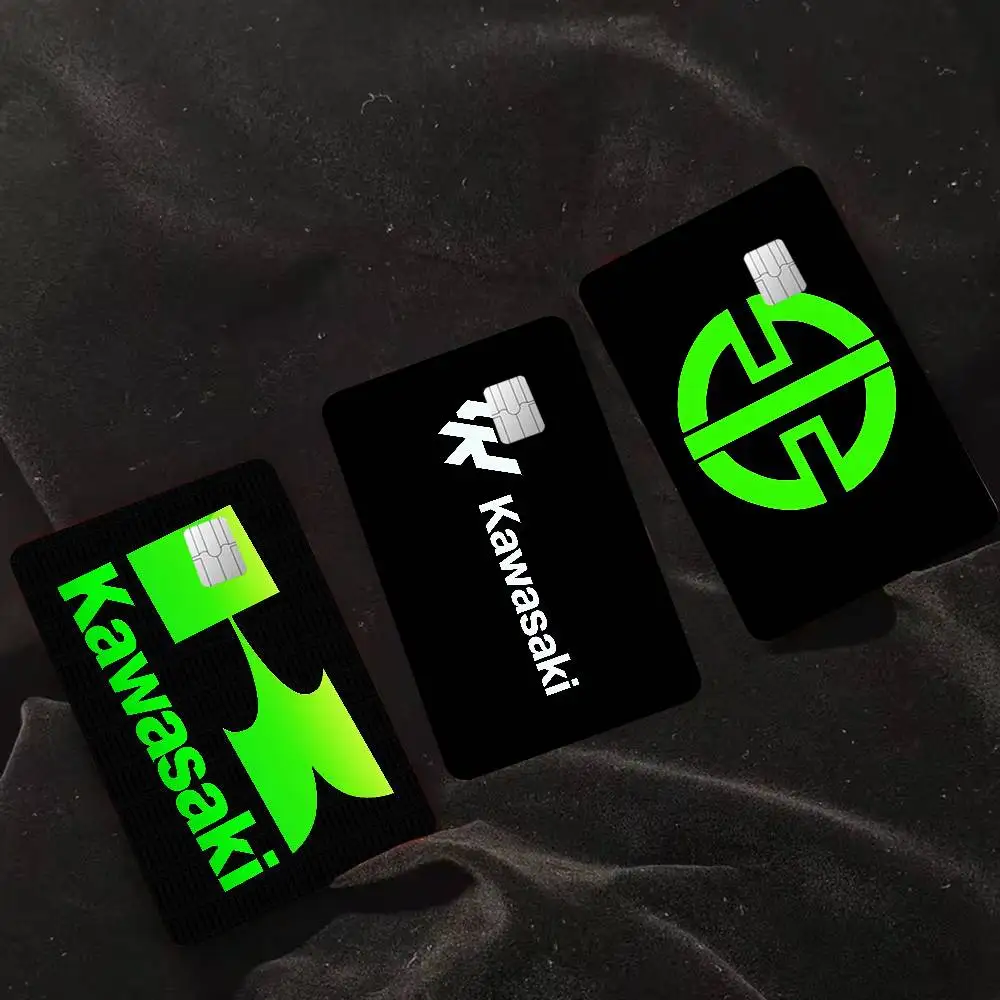K-KawasakiS Motorcycle Anmie Sticker Film Skin Cover For Credit Card Debit Bank Card Front