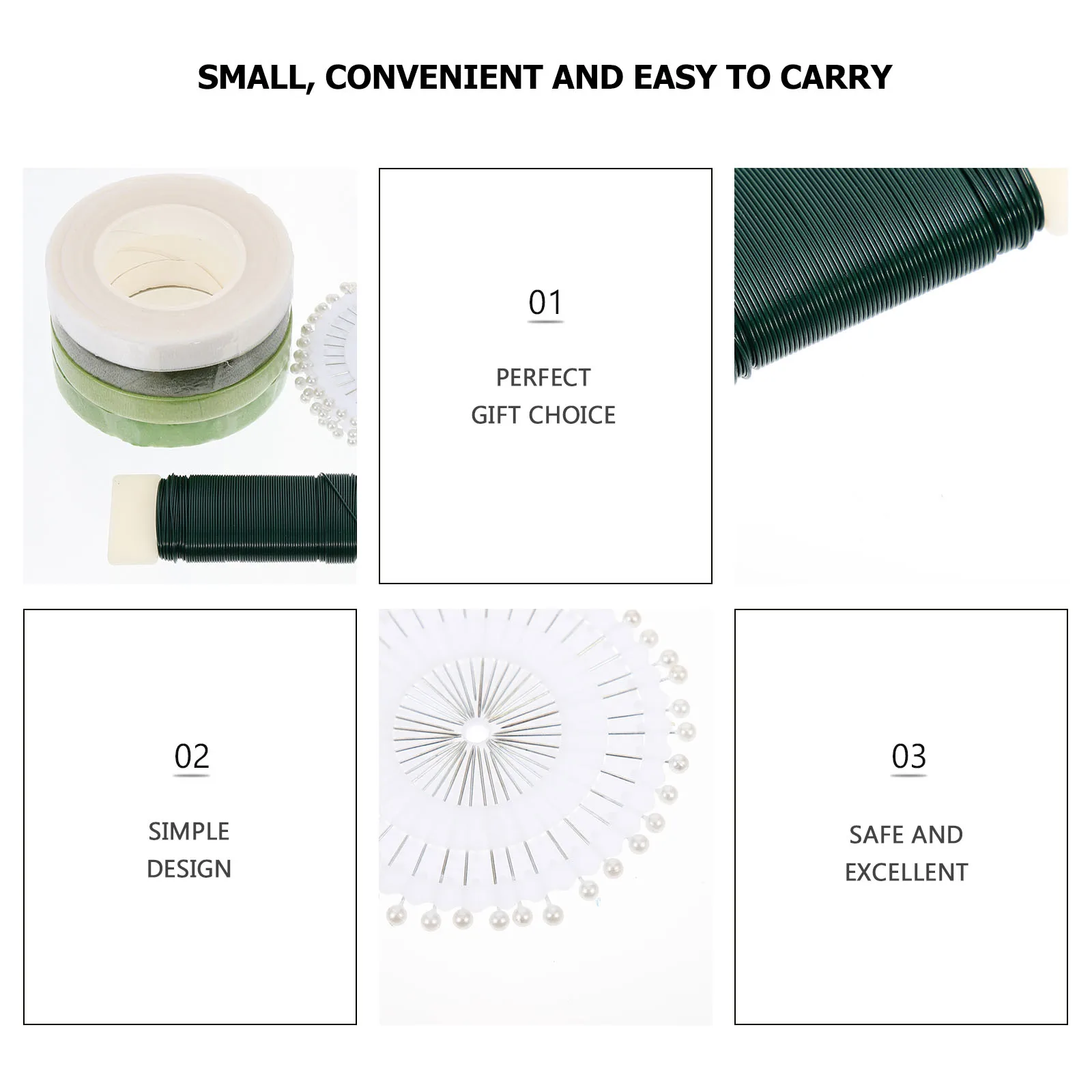 

Floral Tool Set Florist Tape Flower Arrangement Making Supplies Bouquets Wire Kit for